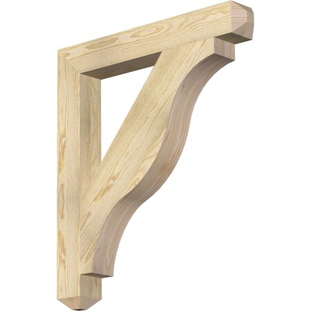Ekena Millwork Funston Craftsman Rough Sawn Bracket, Douglas Fir, 4"W x 30"D x 34"H BKT04X30X34FST04RDF